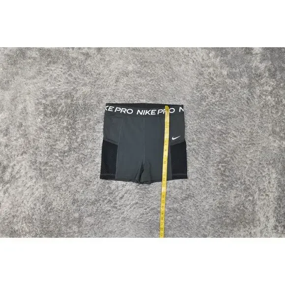 Nike Pro Dri Fit Women's Medium Gray Compression Shorts Pull On Solid Gym - Picture 2 of 6